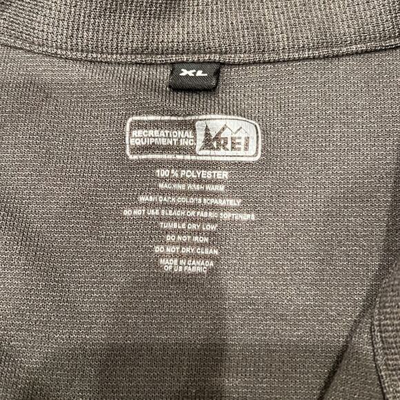 REI Men's Polartec Power Dry Quarter Zip Pullover Gray Green Size XL - Picture 6 of 7
